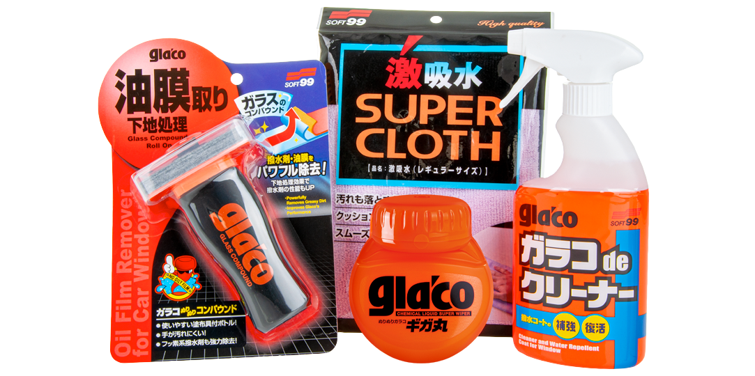 Glaco Roll On, Glass & Mirrors Water repellents, Car Wash, Product  Information